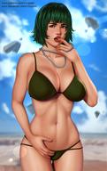 1girls abs bikini breasts cleavage female female_only fubuki_(one-punch_man) looking_at_viewer onepunch_man solo v1mpaler // 1220x1929 // 216.8KB
