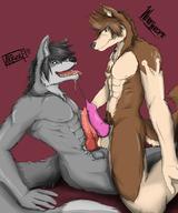 arrwulf black_nose blush brown_fur crown_markings cum fur fur_markings furaffinity furry gay grey_fur incest male malemale male_only markings tongue tongue_out werethrope_laporte white_fur // 920x1104 // 145.6KB